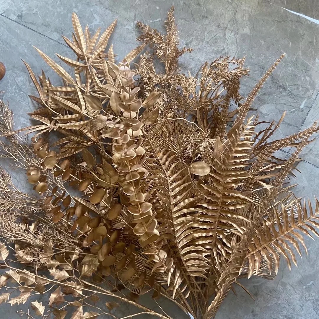 Wedding Auditorium Background Decoration Golden Flower Hotel Row Road Lead  Eucalyptus Artificial Flowers Wedding