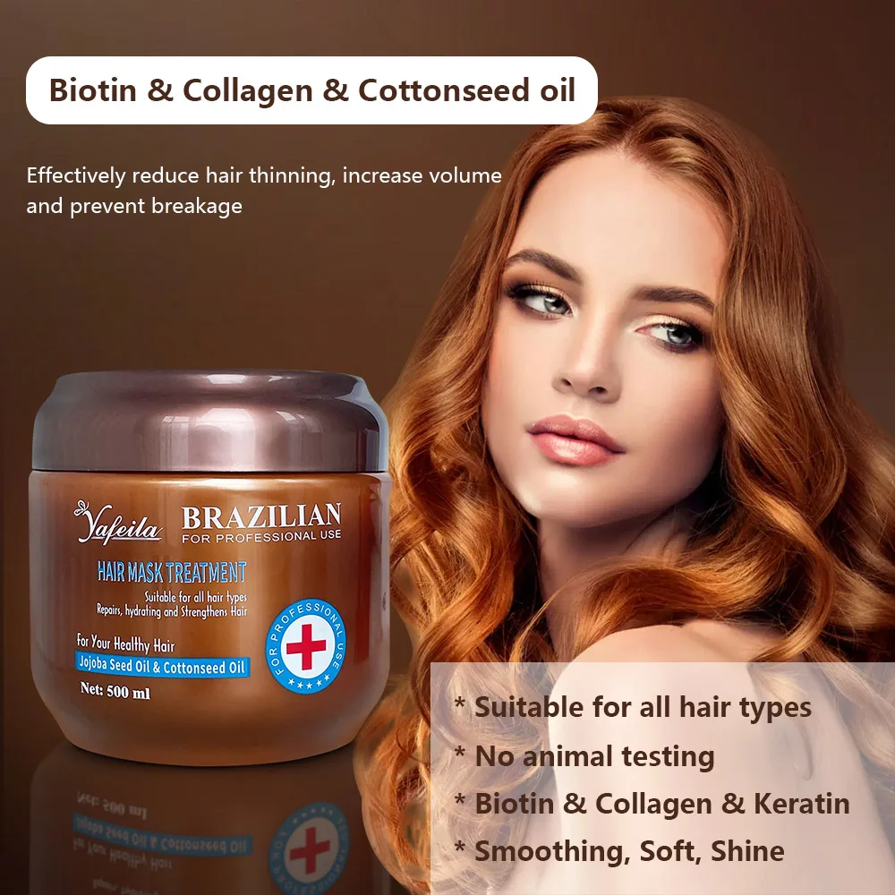 High Quality Keratin Hair Straightening Cream Mask Private Label Weightless Deep Conditioning Treatment for Weak Hair