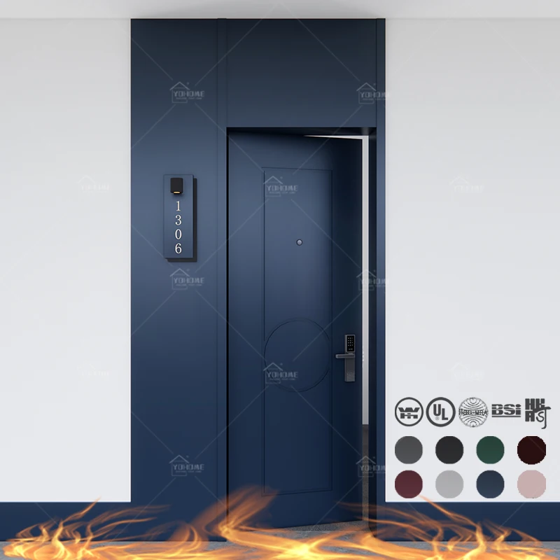 Australian fire protection standards interior hotel room door made of wood door paint wooden fire door with wall panel design
