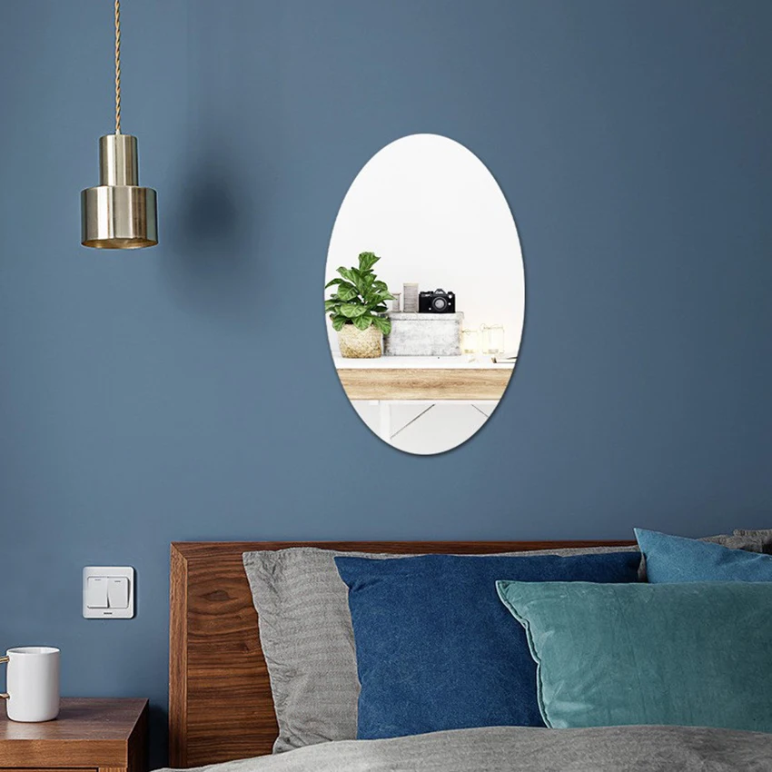 OEM Sheets Diy Self Adhesive Glass Tiles Acrylic Wall Decorative Makeup Full Length Body for Room Home Wall Decor Mirror Miroir