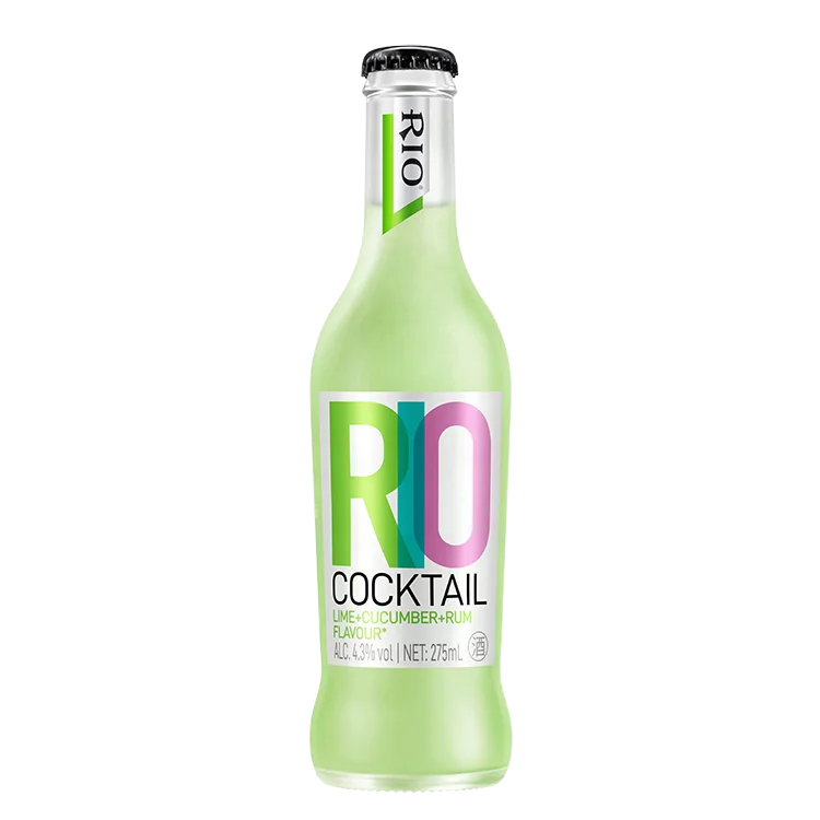 
Крупный потребительский товар, коктейль с ароматом лайма объемом 275 мл, содержит розовый виски марки RIO объемом 3.8% 