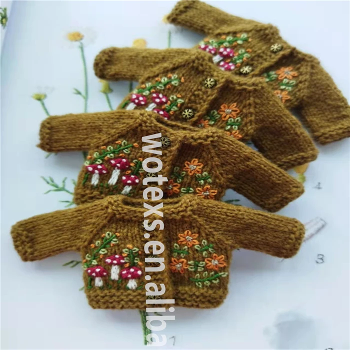 DC065  Lovely Fashion Cardigan knit Sweater High Quality  Doll Custom Handmade toy sweaters Accessories Doll Clothes