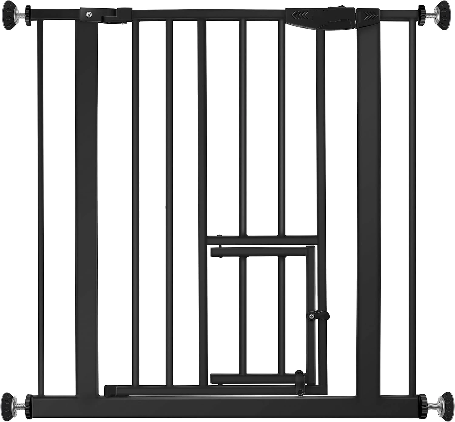 Retractable Wide Baby Pet Dog Safety Gate Fence Puppy Playpen Kids Security Stair Gate For Children With One Window Cat Door