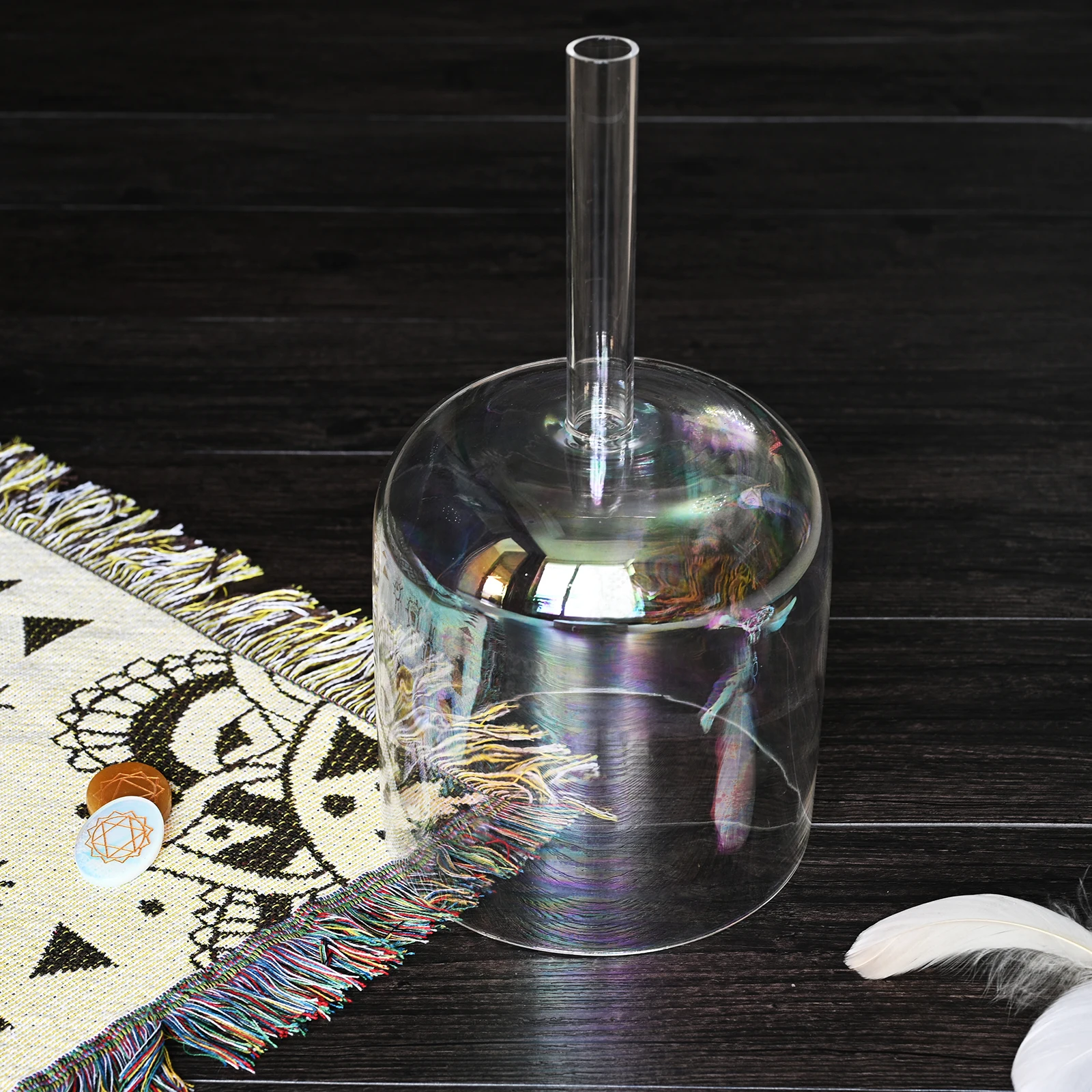 Успех семь цветов Ручка кварцевые Кристальные поющие чаши семь цветов Clear ручка Поющая чаша для исцеления звуком