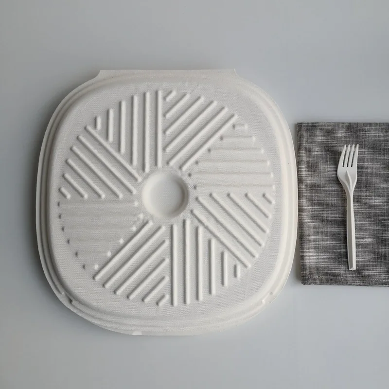 Wholesale sugarcane bagasse 12 inch round pizza box takeaway pulp pizza box white mini pizza boxes for sale