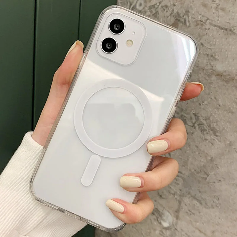 2020 Unique Hard PC Back Cover Case with Magnetic Phone Case for iPhone 12/12 Pro with Circle