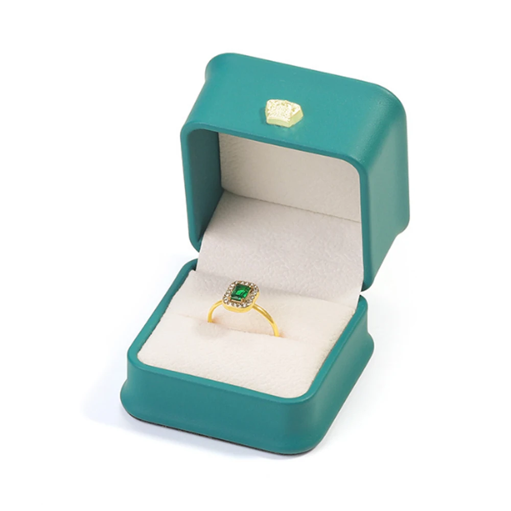 New Factory Price Luxury Wholesale White Gold Custom logo Pu Leather Necklace Earring Jewel Ring Box for Jewelry Packaging