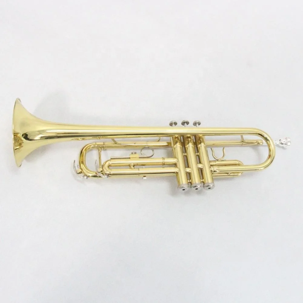Wholesale bb tone trumpet and professional trumpet mouthpiece for sale with musical trumpet cases bag and cleaning kit