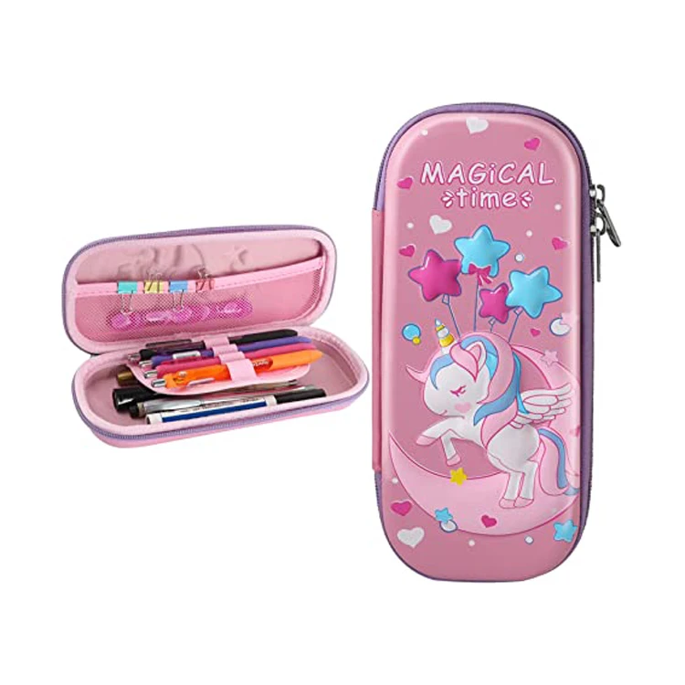 Big capacity custom printing pencil case eva pencil box student kids pencil pouch