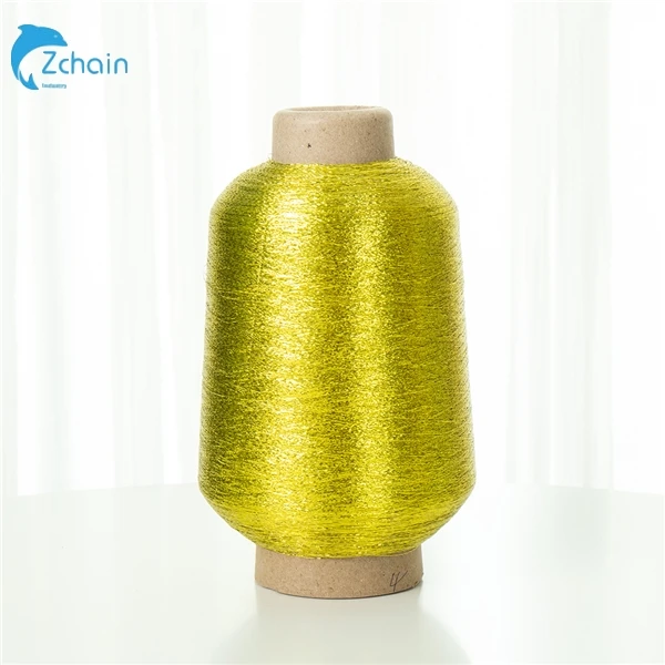 Free Sample Sparkle Metallic Knitting Thread Multicolor Polyester Lurex metal thread MX Type Metallic Yarn