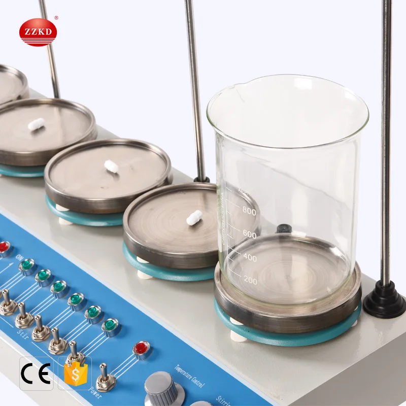 Lab Use Hot Plate HJ-6 Multipoint Magnetic Stirrer with Independent Heating and Stirring