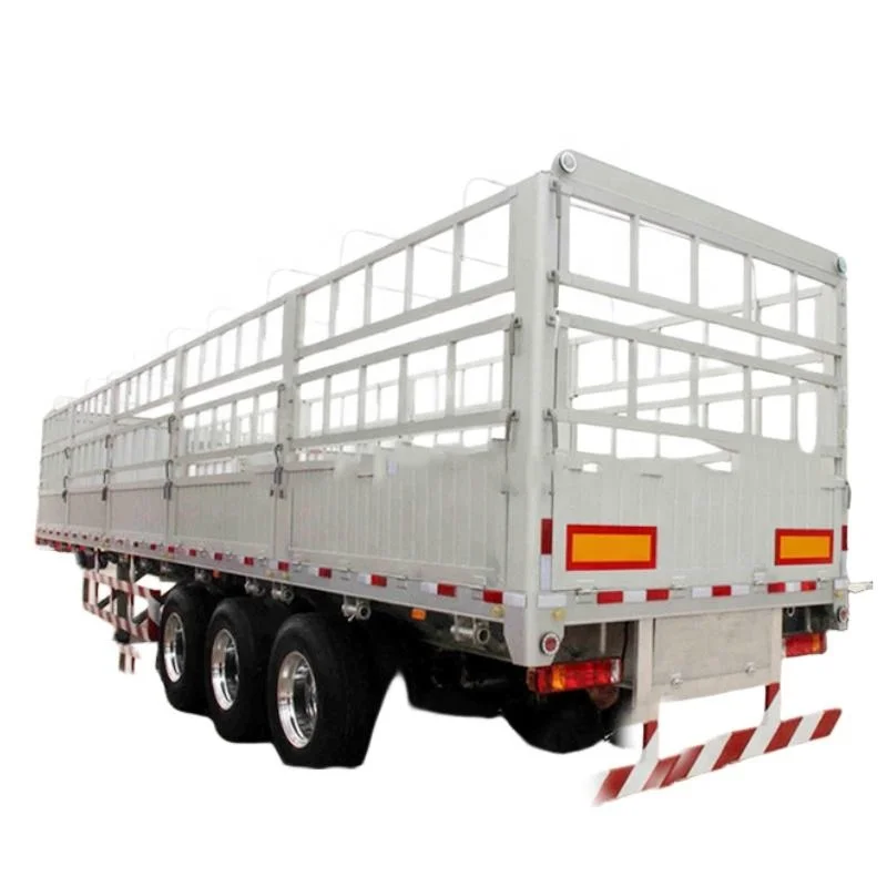 JINMA 3 Axles Heavy Cargo Transport Side Fence Semi Trailer Fence Truck Trailer For Guyana