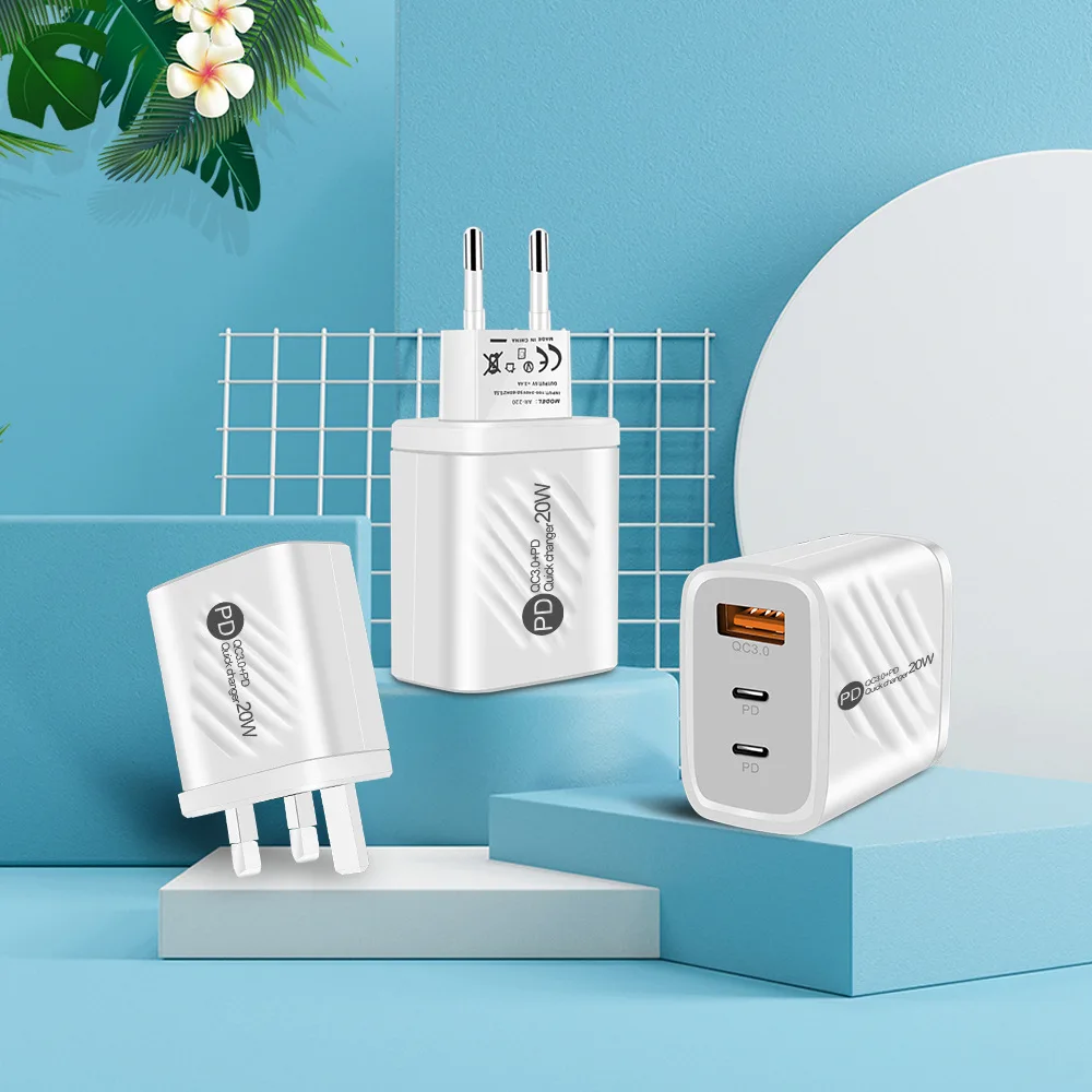 ILEPO PD 20W USB Charger Quick Charge QC 3.0 Fast Phone Wall Charger Adapter For iPhone 13 12 Pro iPad Huawei Xiaomi Samsung