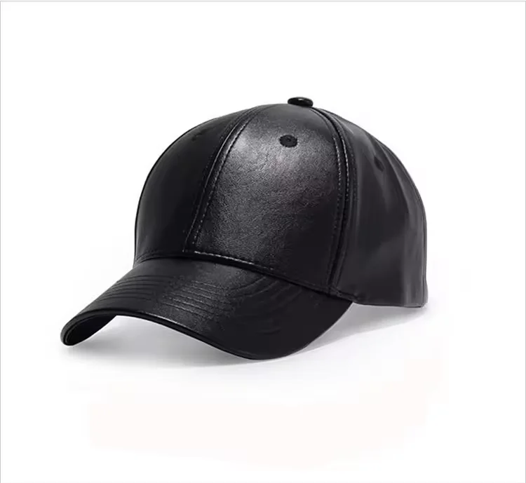 2024 PU Leather Baseball Cap Winter Caps Adjustable Snapback Hat Men Women Sport Hats for Golf Gym Running Baseball Caps