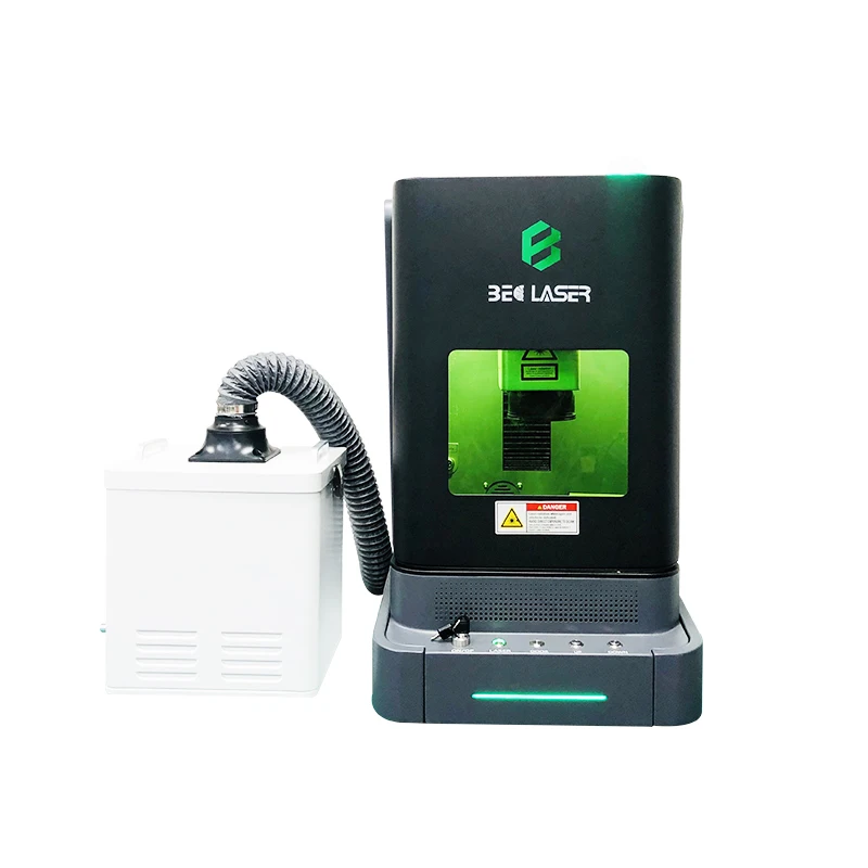 Enclosed 100W Fiber Laser Marking Machine Mopa laser Safety door for Gold Silver Jewelry cutting machine 20W 30W ring engraving