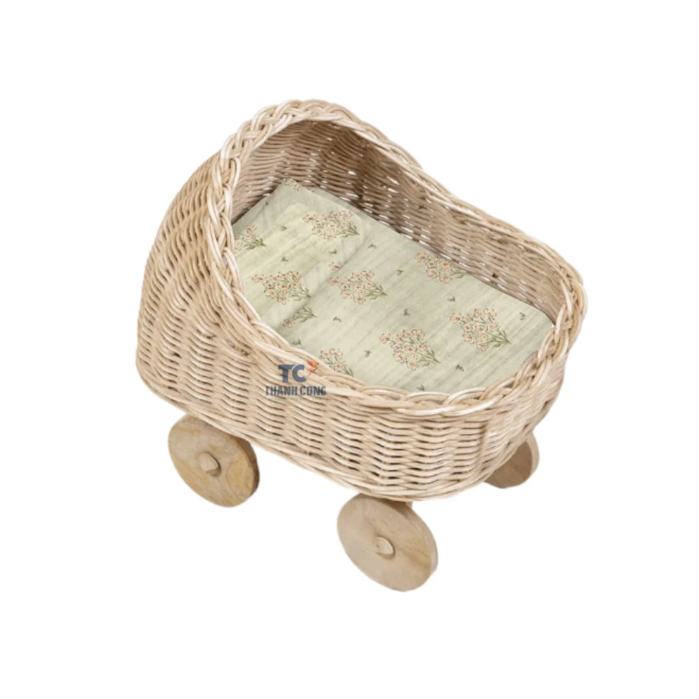 Детская мини-колыбель из ротанга