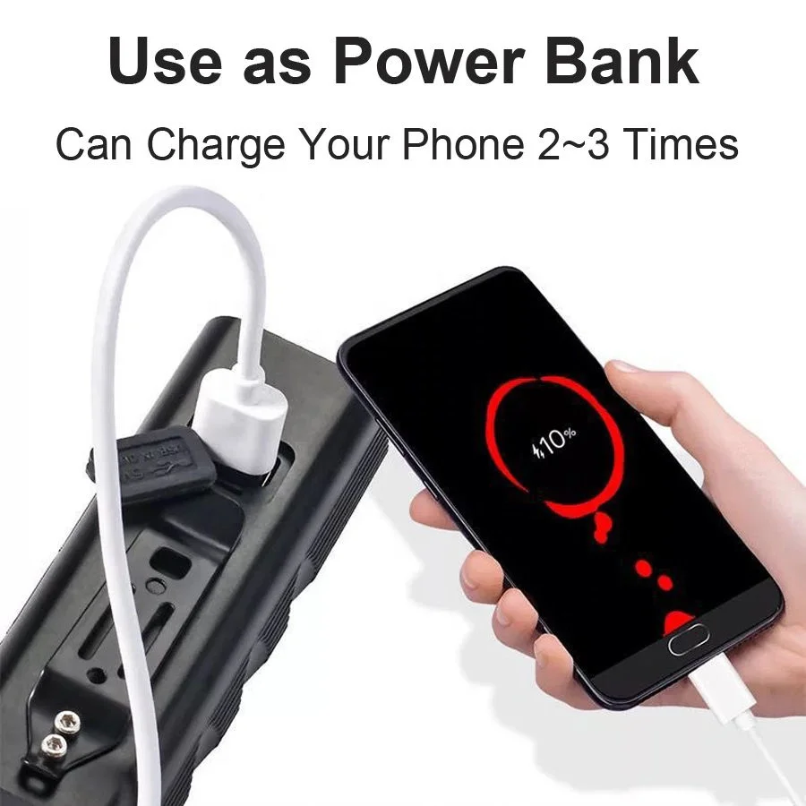 Inbike 10000 мАч Power Bank велосипедная фара 3000 люмен Аксессуары для велосипеда 5 светодиодов супер яркий фонарь