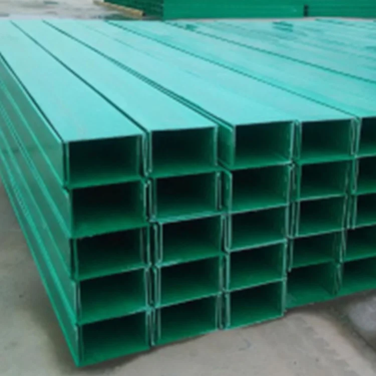 Glass fiber reinforced plastic trough cable bridge