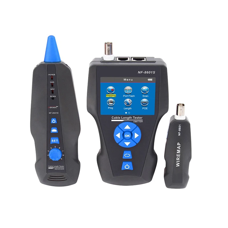 Заказной Cat5e Cat6 цифровой тестер длины кабеля измерения поддержка тестирования непрерывности PoE