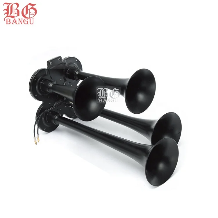 European Truck Parts Bangu 12V 24V 450 Hz 120db 4 pipes air horn electric air horn with powerful sound for truck for bus