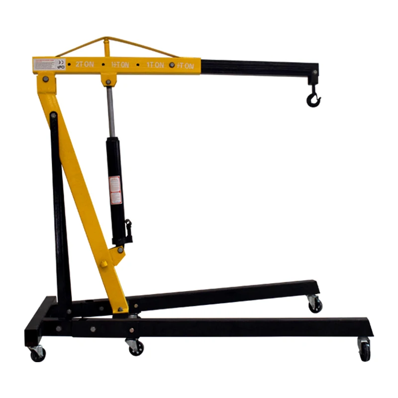 2 ton Manual Foldable Portable Shop Crane Car Lifting Hoist Engine Crane for sale