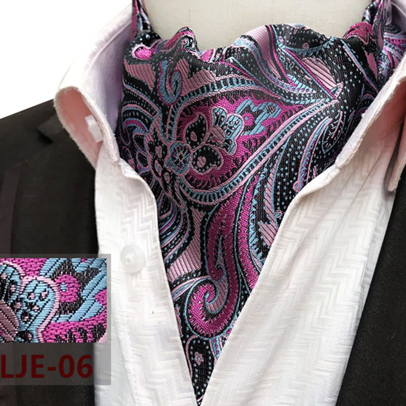 Free Shipping Custom Design Fashion Wedding Cravat Necktie Mens Silk Ascot Cravats for Sale