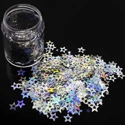 Wholesale 3 Design Nail 3D Chunky Hollow Pentagram Glitter Color-changing Nail Art Glitter