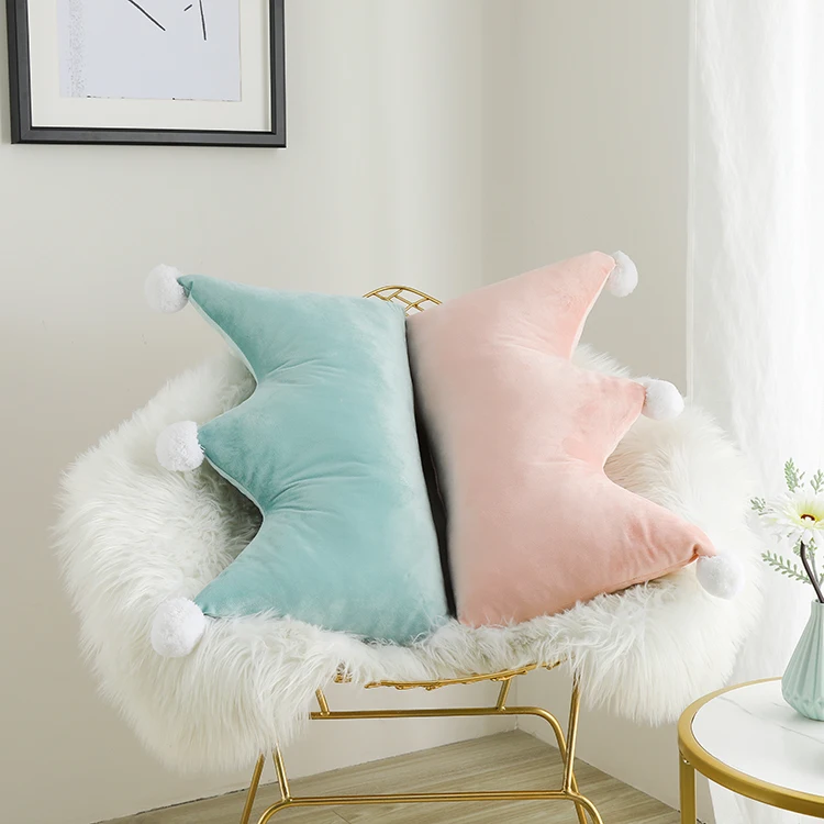 Wholesale fashion lovely solid style crown molding back pillow  cushions for home decor