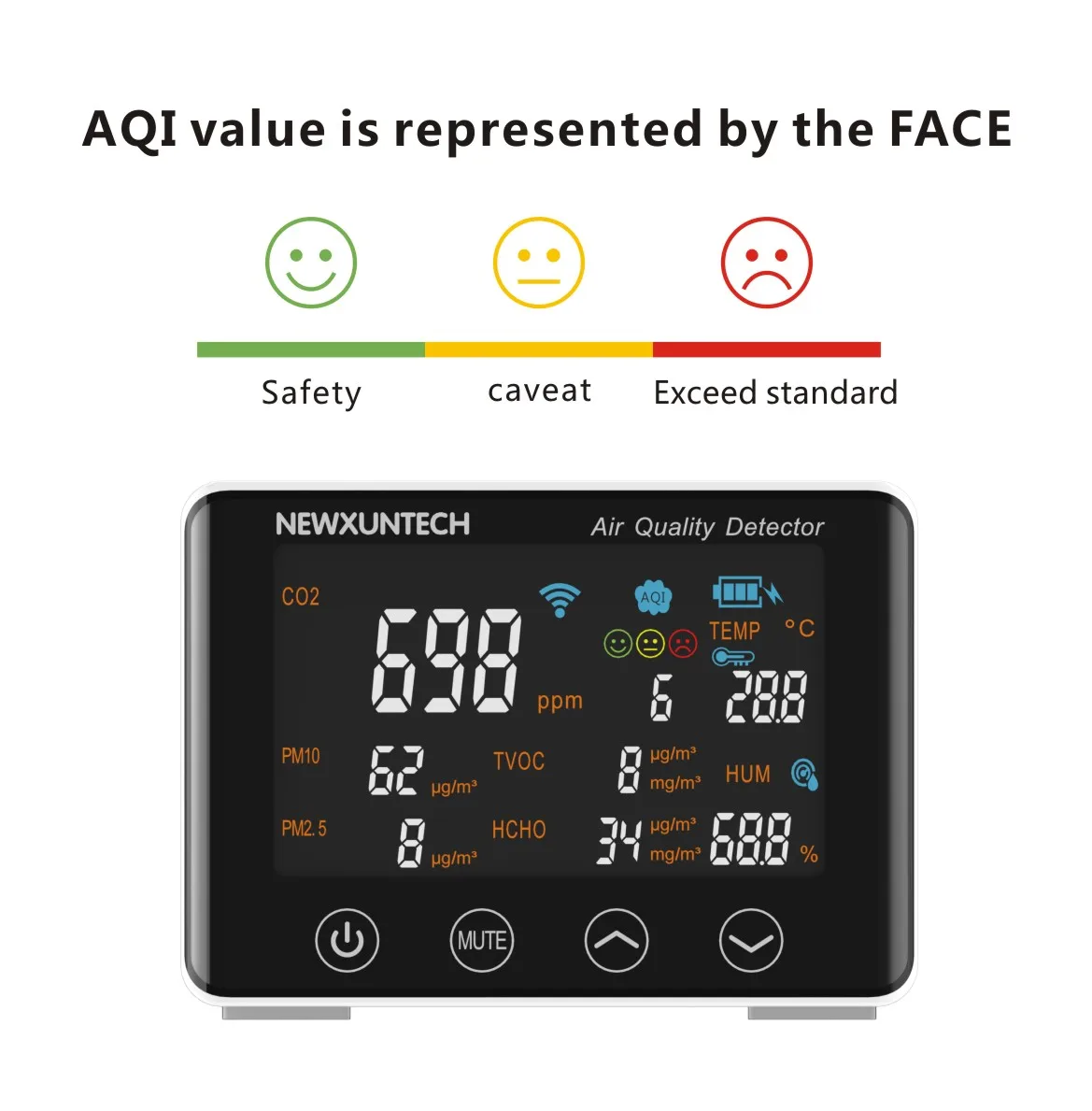 Factory Price Tuya Wallmount Green House Automotive Gas Analyzer Exhaust Gas Analyzer Co2 Meter Wall Detector