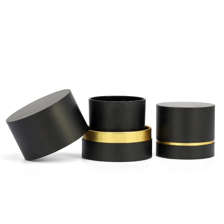 Cylinder perfume water glass reed diffuser fragrance bottle gift black paper candle tube necklace sandwich lash packaging box