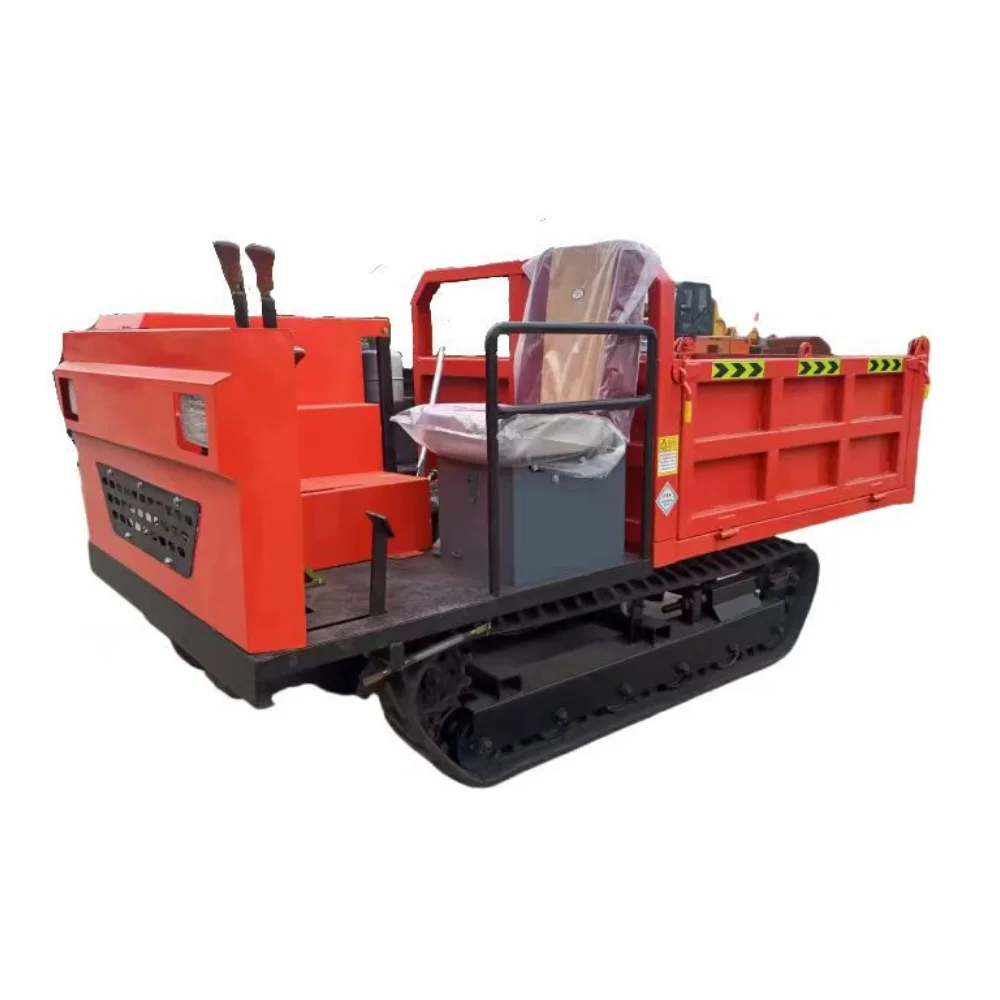 All Terrain Mini Dumper Dump Truck Crawler Small Rubber Crawler Transport Truck Mini Tracked Dumper