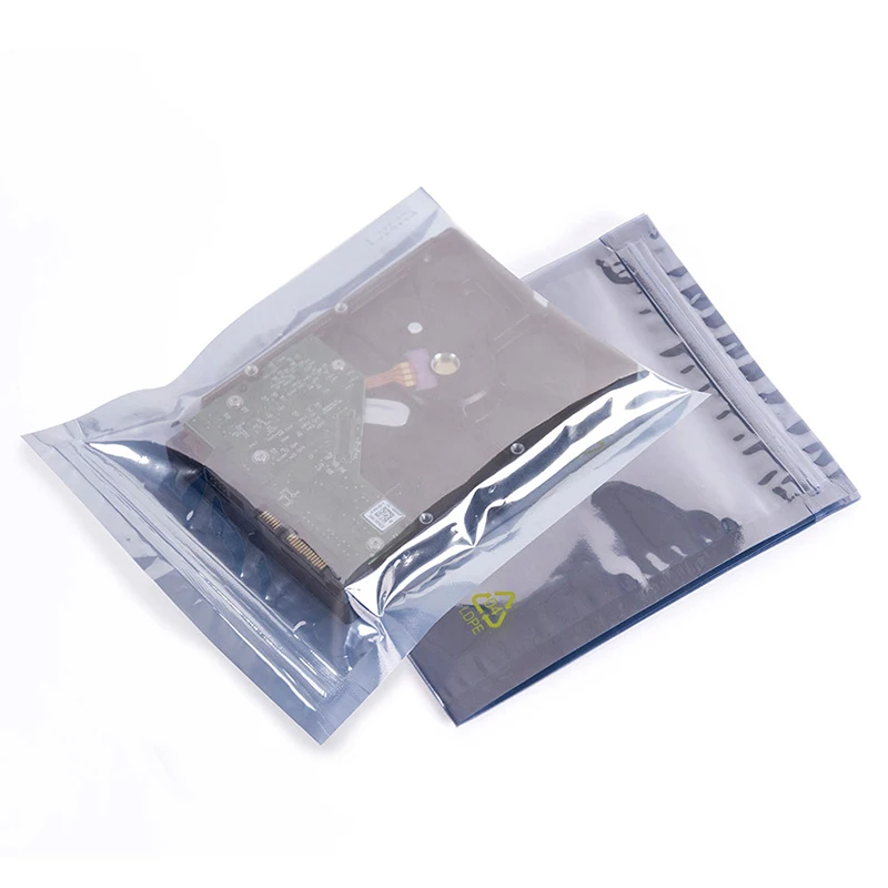 20x30 Resealable Zipper Plastic Anti Static Electronics Packing Bag Moisture Barrier ESD Shielding Bag