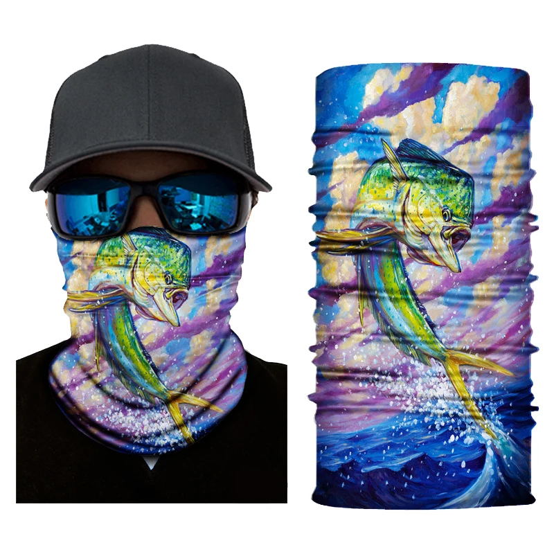Fishing Promotional Elastic Multifunctional Seamless Bandana Scarf Customize Neck Warmer/Gaiter For Cycling