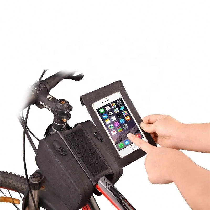 Cycling Equipment Mountain Bike Beam Touch Screen Mobile Phone Waterproof Front Frame Bicycle Phone Bag