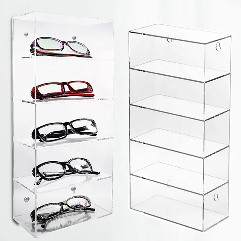 Clear wall mounted acrylic toy display case storage case for collectibles