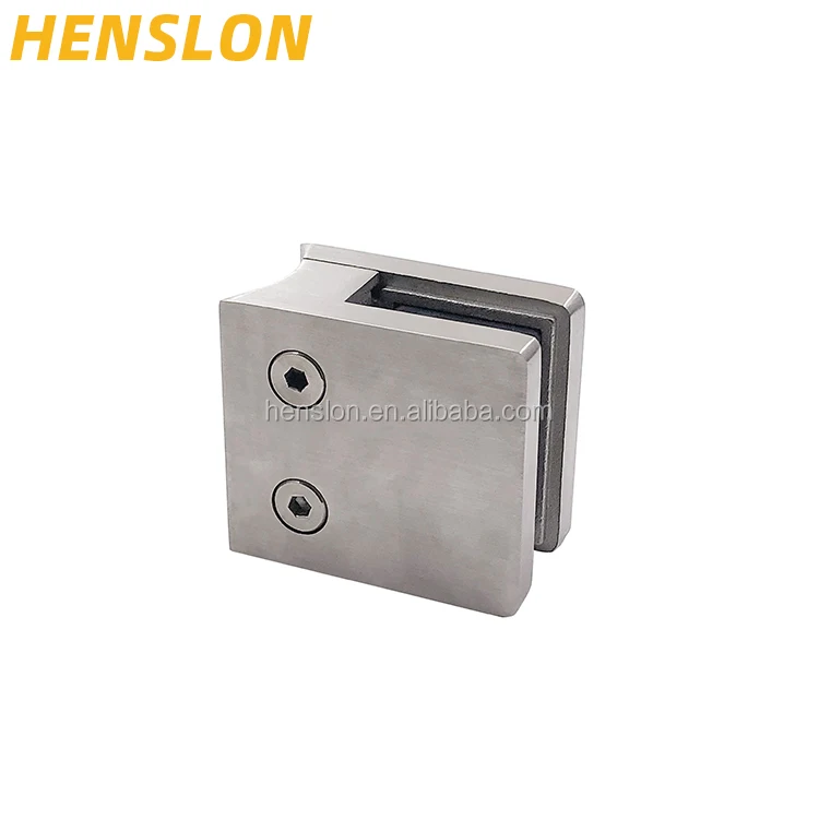Stainless steel square glass clamps for arc or flat stair balustrades Glass Fastening 7111-7112