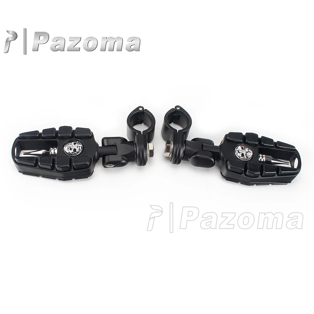 Motorcycle 32mm Footrest Clamp Highway Skull Foot Pegs for Harley Sportster Dyna Street Bob Touring Models