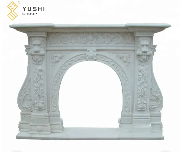 Yushi Group Customizable White Carrara Marble Fireplace European Style Light Luxury Freestanding Installation for Home Hotel Use