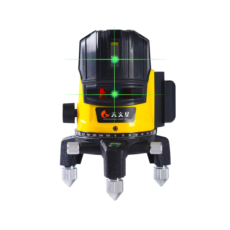  Processing Precision Stable Performance 360 Degree Fine-Tuning 5 Lines Cross Line Rotary Laser
