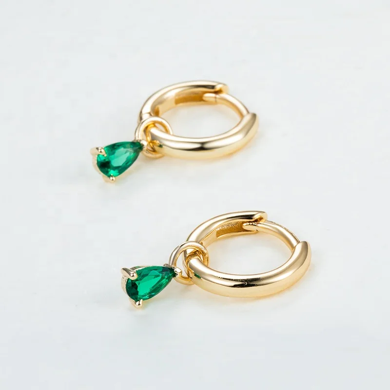 Charm 18k Позолоченные 925 стерлингового серебра ювелирные изделия huggie женские Циркон Простой маленький серьги в виде колец