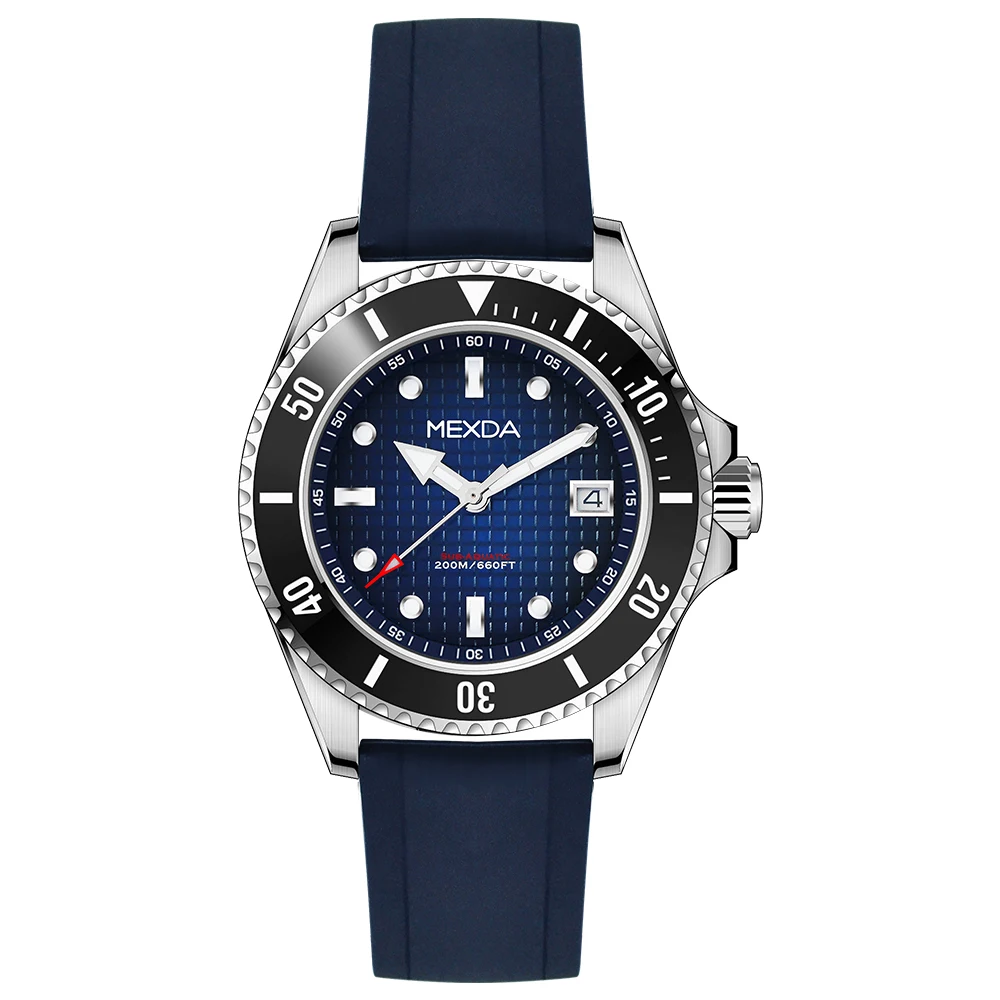 Mexda brand popular design japan quartz movement all stainless steel material super luminous men Automatic lunxury diver watches