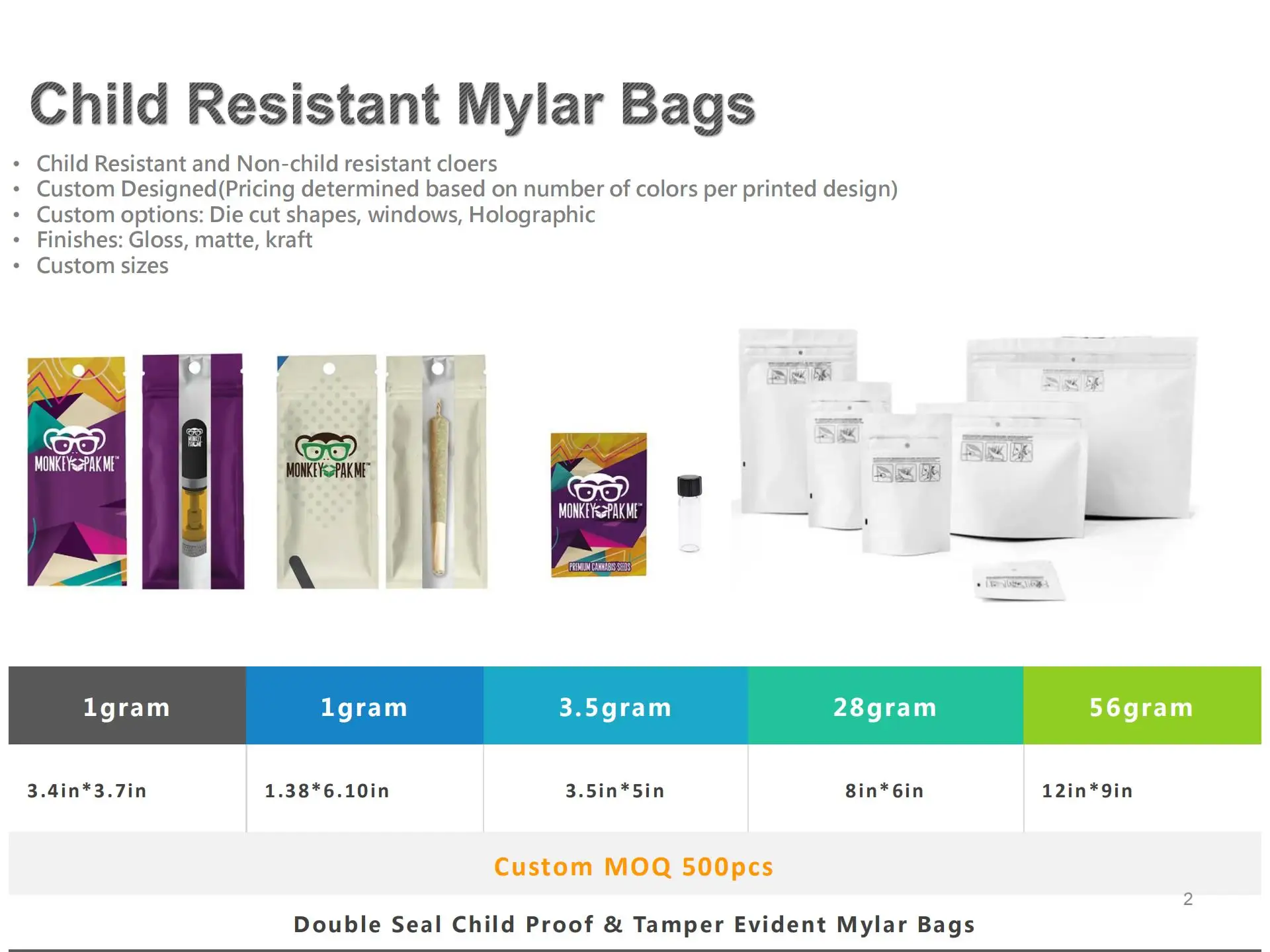 
A Small moq Custom printed Child proof Smell Proof holographic aluminum foil Mylar Bags edible packaging gummies 