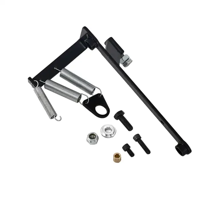 Carb 250 Throttle Return Spring Kit, Carb Mount,ual Springs with Throttle Stop Steel Black Powder Coat 4Barrel Carburetors Kit