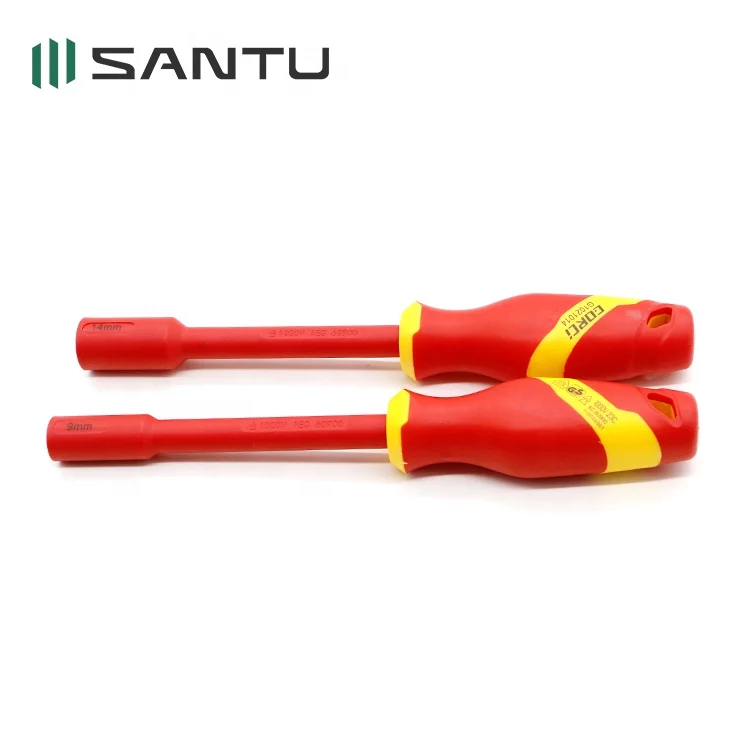 Santu G1021004-G1021014 1000V Electrical Tools Insulated 1000v Electrician Tool Kit VDE Nut Driver with Screwdriver Handle