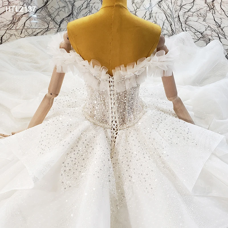 Jancember HTL2137 Luxury off Shoulder long Dress wedding Gowns bridal dress