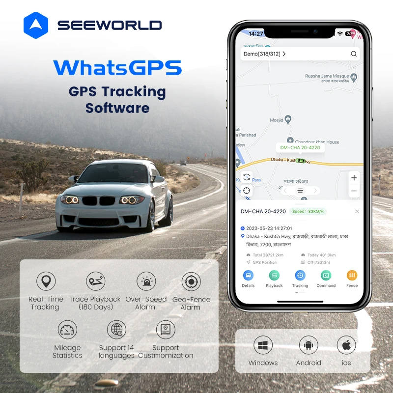SEEWORLD S21L Security 4G Asset Tracking GPS Tracker With 3000mAh Rechargeable Battery