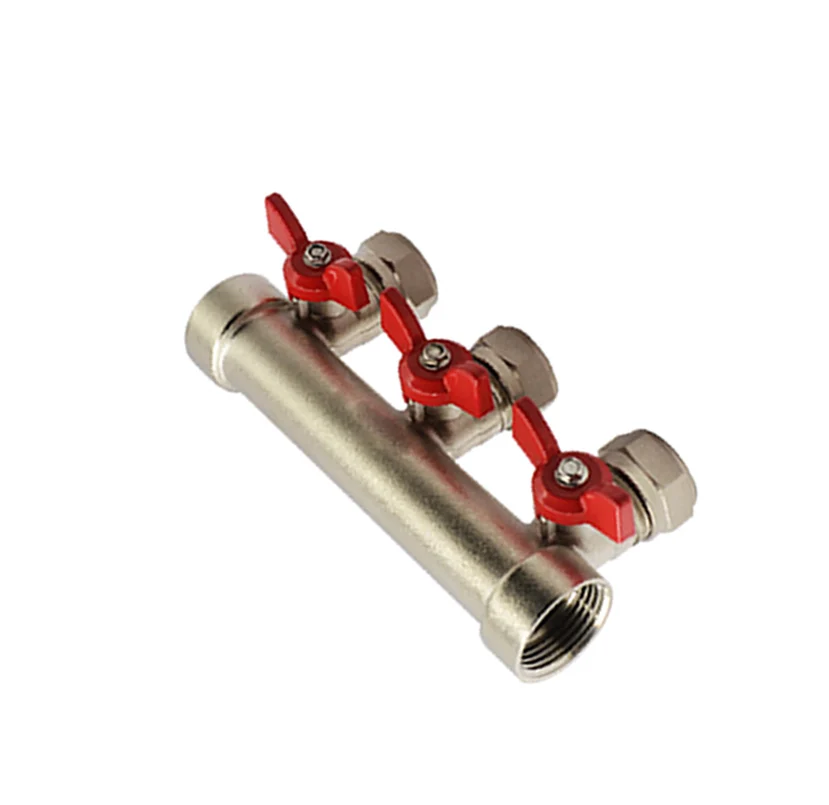 free sample 3 way manifolds dn20 brass manifold for water with ball valve