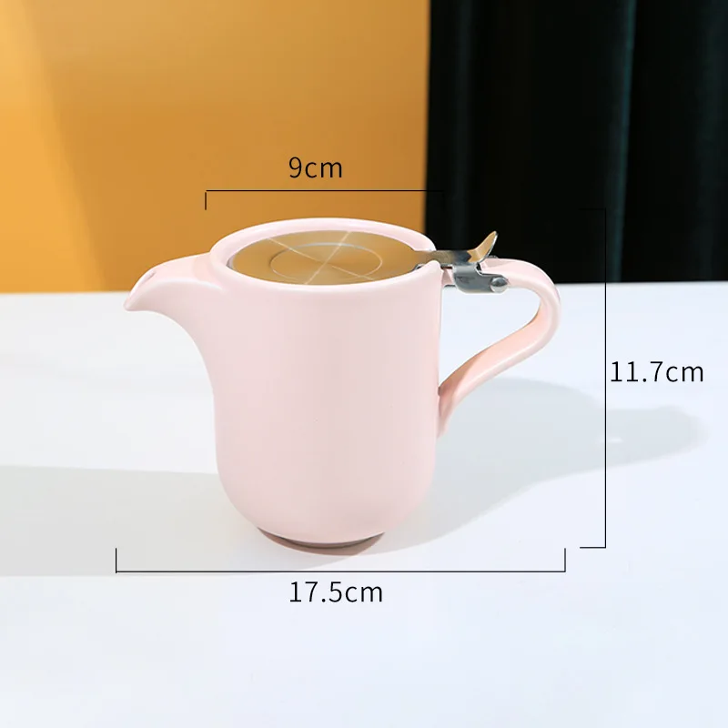 Ceramic Teapot with Stainless Steel Tea Infuser 450ML