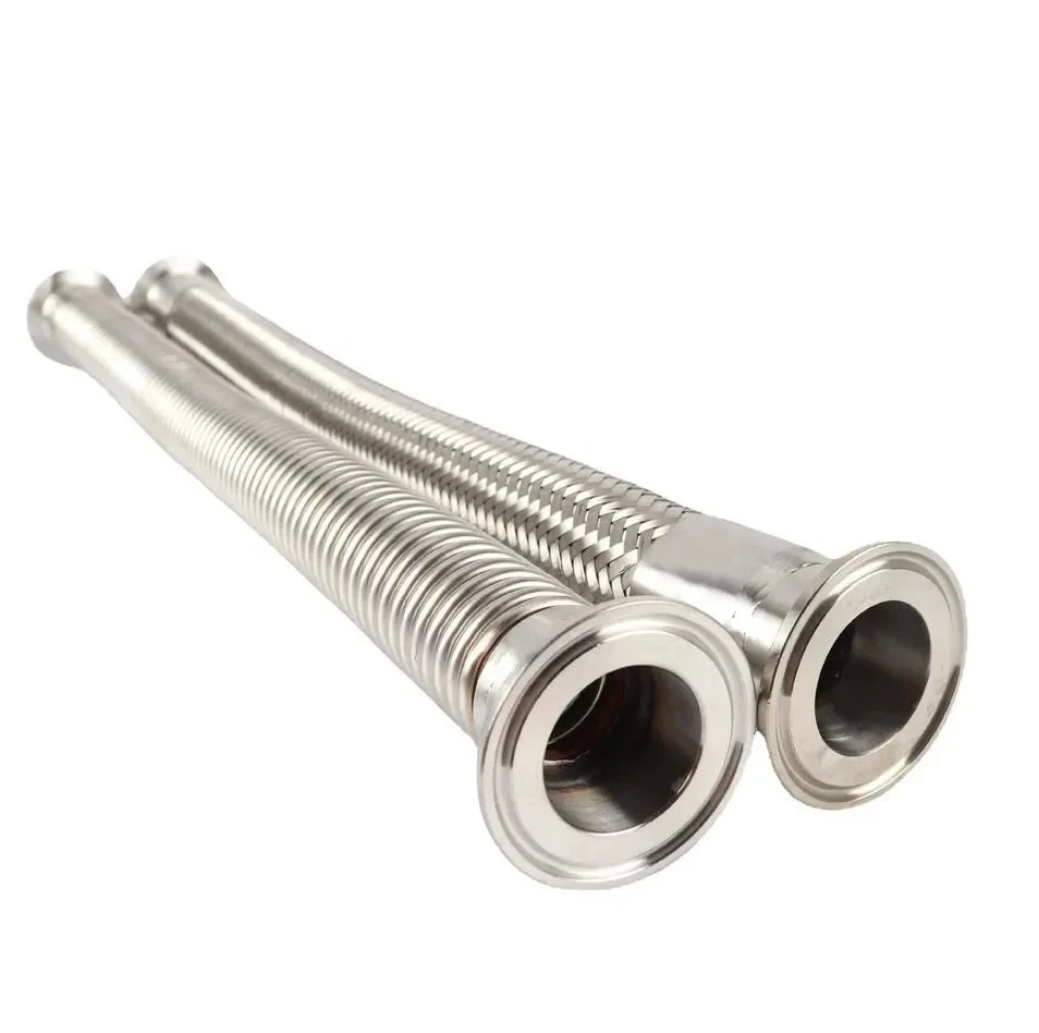 1/8 1 3 Inch High Pressure Corrugated Stainless Steel Wire Braided Flexible Metal Hose Pipe Industrial