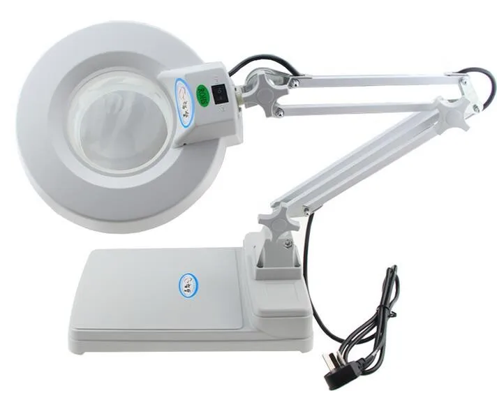 YP-86C 20X Magnifier LED Table Lamp/Magnifying Glass Illuminated Magnifier Lamp/Plastic Glass Magnifier Desk Lamp